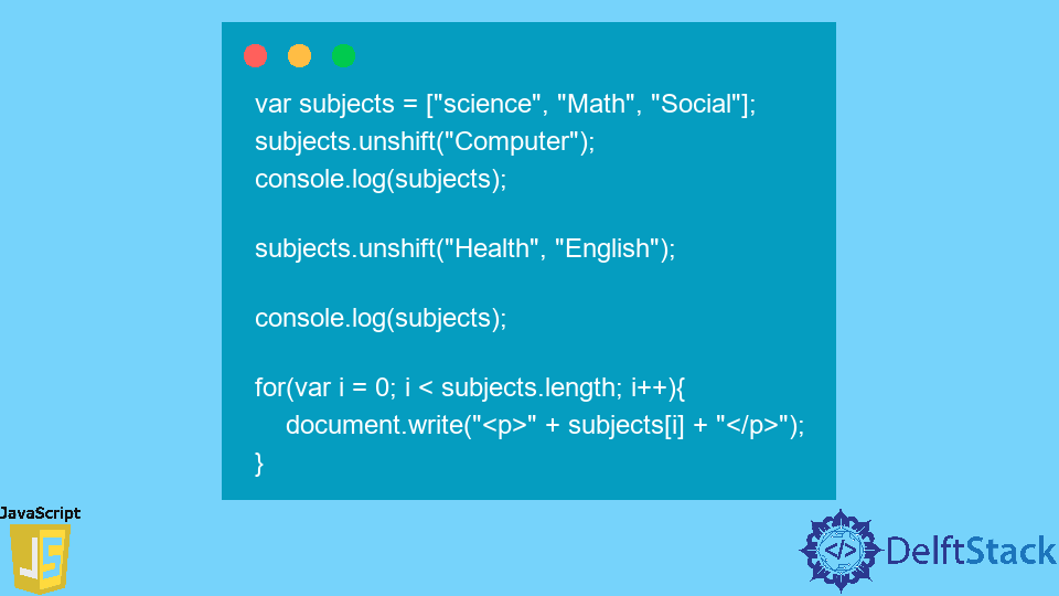 add-elements-at-the-beginning-of-an-array-in-javascript-delft-stack